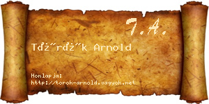 Török Arnold névjegykártya