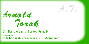 arnold torok business card