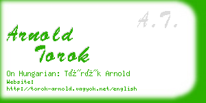 arnold torok business card